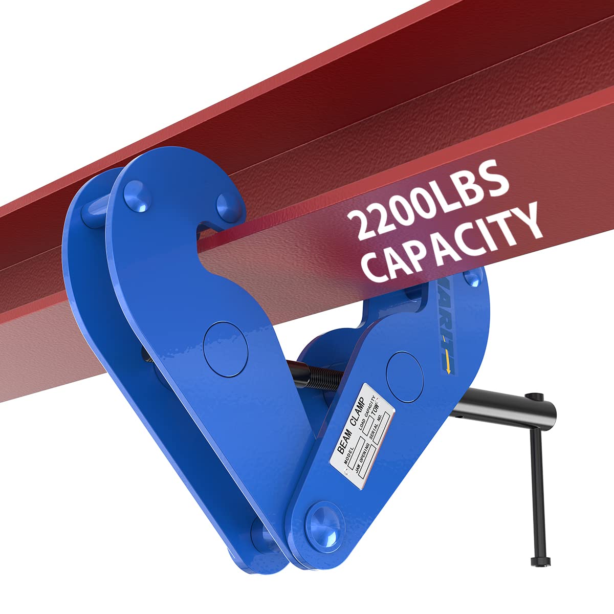 2 Pack AMARITE 1/4 Ton Compact Small Chain Hoist 550lbs Capacity Low-Profile Design with Dual Brakes & Vertical Beam Clamp 2200lbs (1 Ton) Working Load Limit