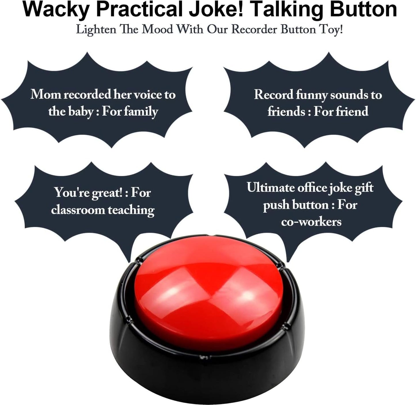 MOYEIKH 30 Communication Recordable Button Voice Recording Button Seconds Recording Talking Button Easy Buttons