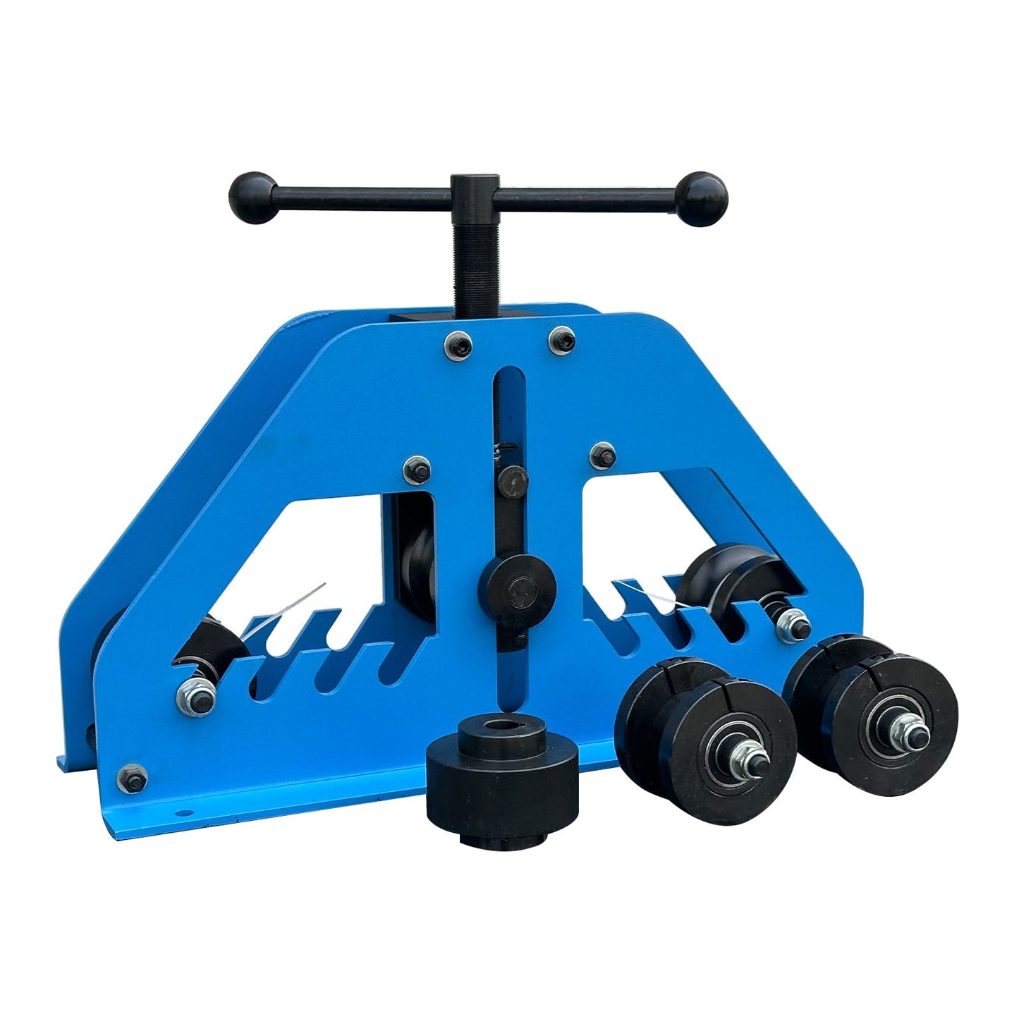 Flynsu Tube Roller Bender Pipe Rolling Machine with 6 Dies for Round or Square Tubes