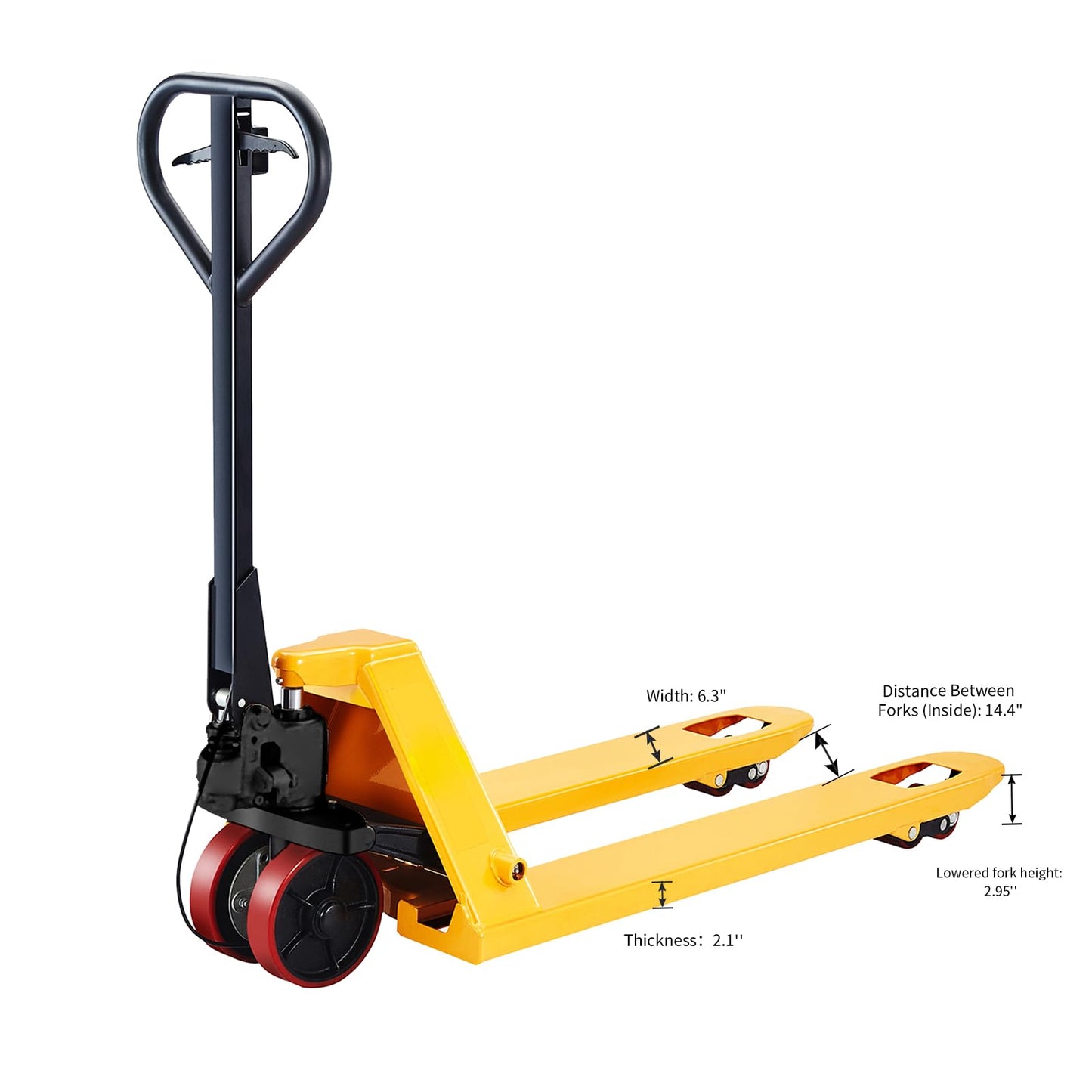 Tory Carrier Pallet Jack Hand Pallet Truck 48" Lx27 W 5500lbs Capacity with Brake System
