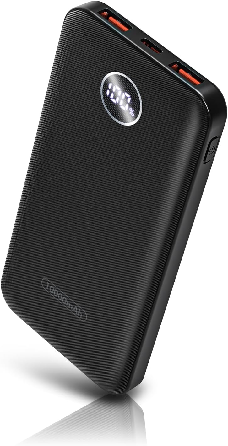 Byobyc 10000mAh 22.5W Pack Portable Charger, Compact Power Bank with Type-C Cable, Fast Charging External Battery