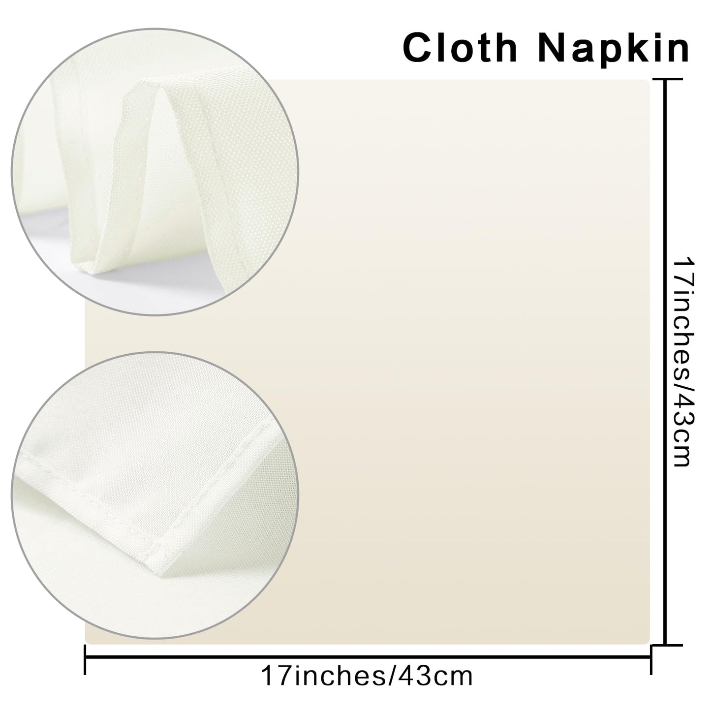 Bailarina Cloth Napkins Set of 120,17x17 inches Dinner Napkins Cloth Washable,Polyester Square Table Cloth Napkin Bulk with Hemmed Edges Ideal for Banquets, Parties and Weddings-Dusty Pink