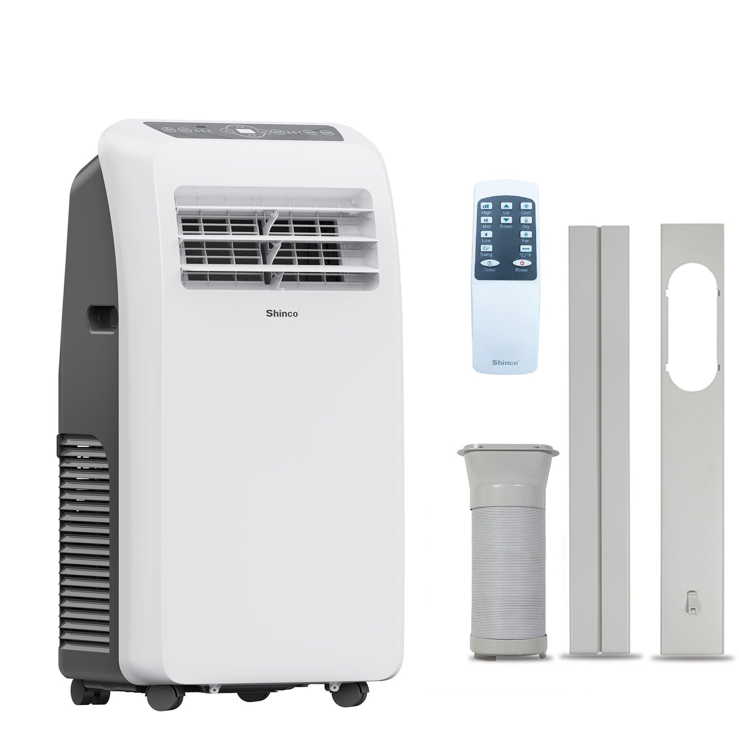 Shinco 10,000 BTU Portable Air Conditioner - 3-in-1 Cool/Dehumidifier/Fan for Rooms Up to 400 sq.ft, Remote Control & 24H Timer, Compact AC Unit for Bedroom/Office