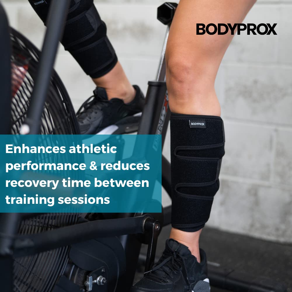 Bodyprox Calf Support Brace 1 Pack, Adjustable Shin Splint Compression Calf Wrap