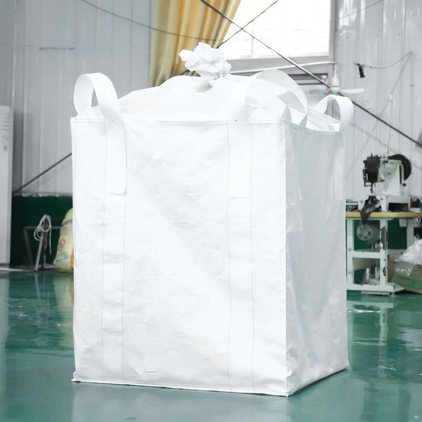 FIBC Bulk Bags 1 Ton 2200 lbs (10 Pack) - 35"x35"x43" Super Sack Woven Polypropylene Container Bags with 4 Lifting Loops for Construction, Agriculture, Landscaping - Commercial Grade