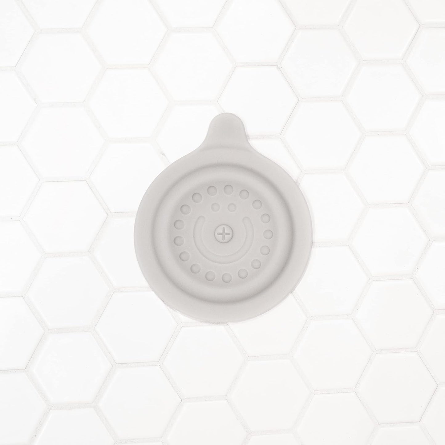 Ubbi Bathtub Drain Cover - Silicone Suction Stopper for Baby Bath Time | Gray Color