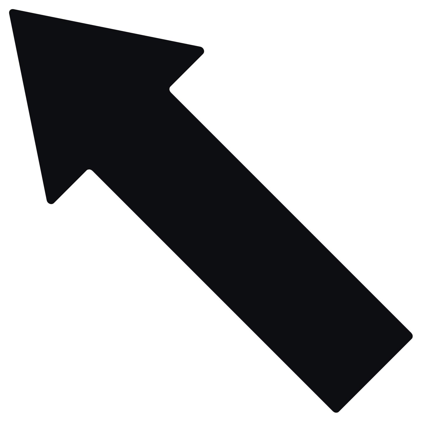 LiteMark Large Arrow Stickers, Durable Gloss Finish Black Arrow Decals for Floors, Walls, Direction Guidance - (12 Inch, Pack of 6 Arrows)