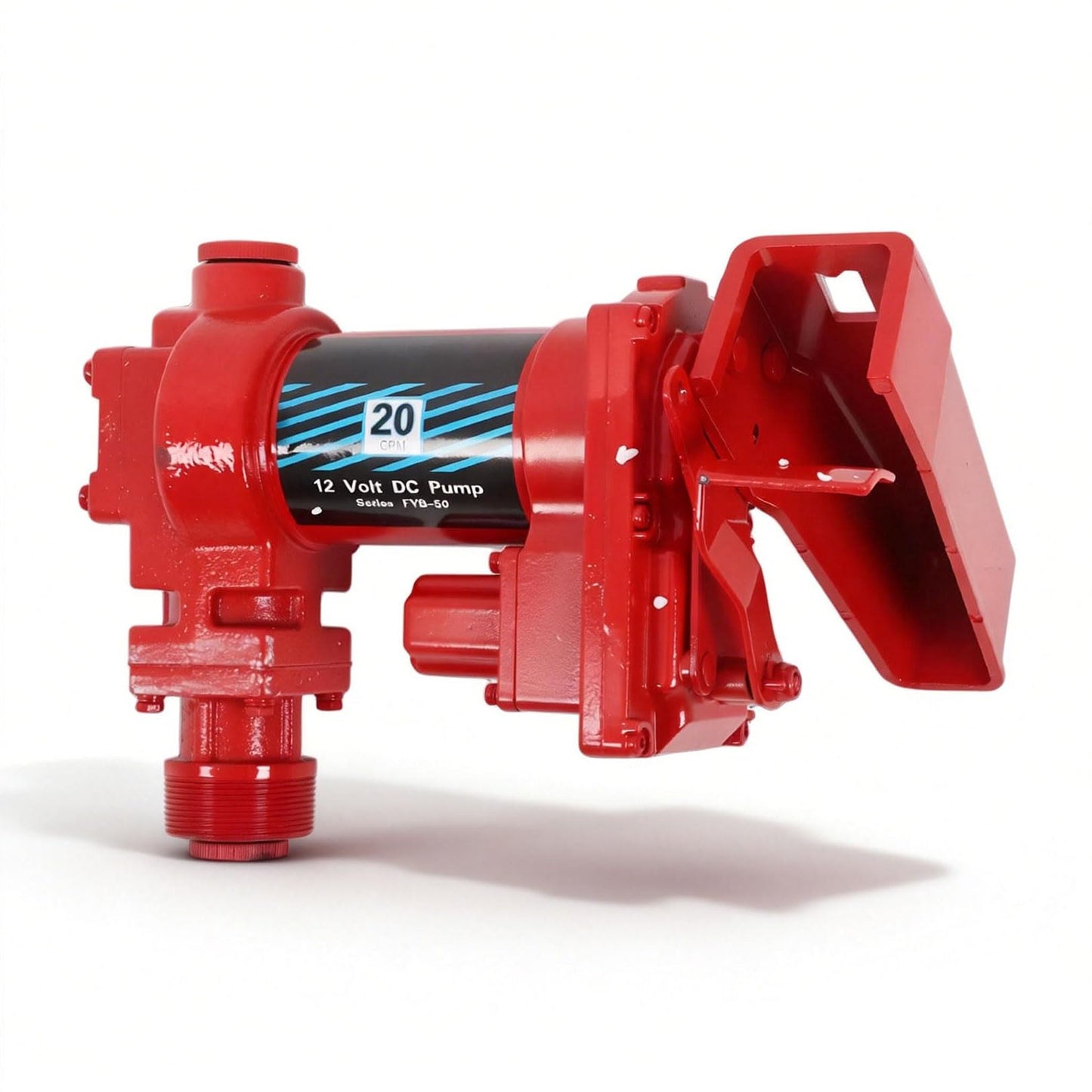 Nakkaa 12 Volt 20 GPM Explosion Proof Fuel Transfer Pump Compatible with Gasoline, Diesel, Kerosene, Mineral Oil and Similar Fuels or Oils (Package A)