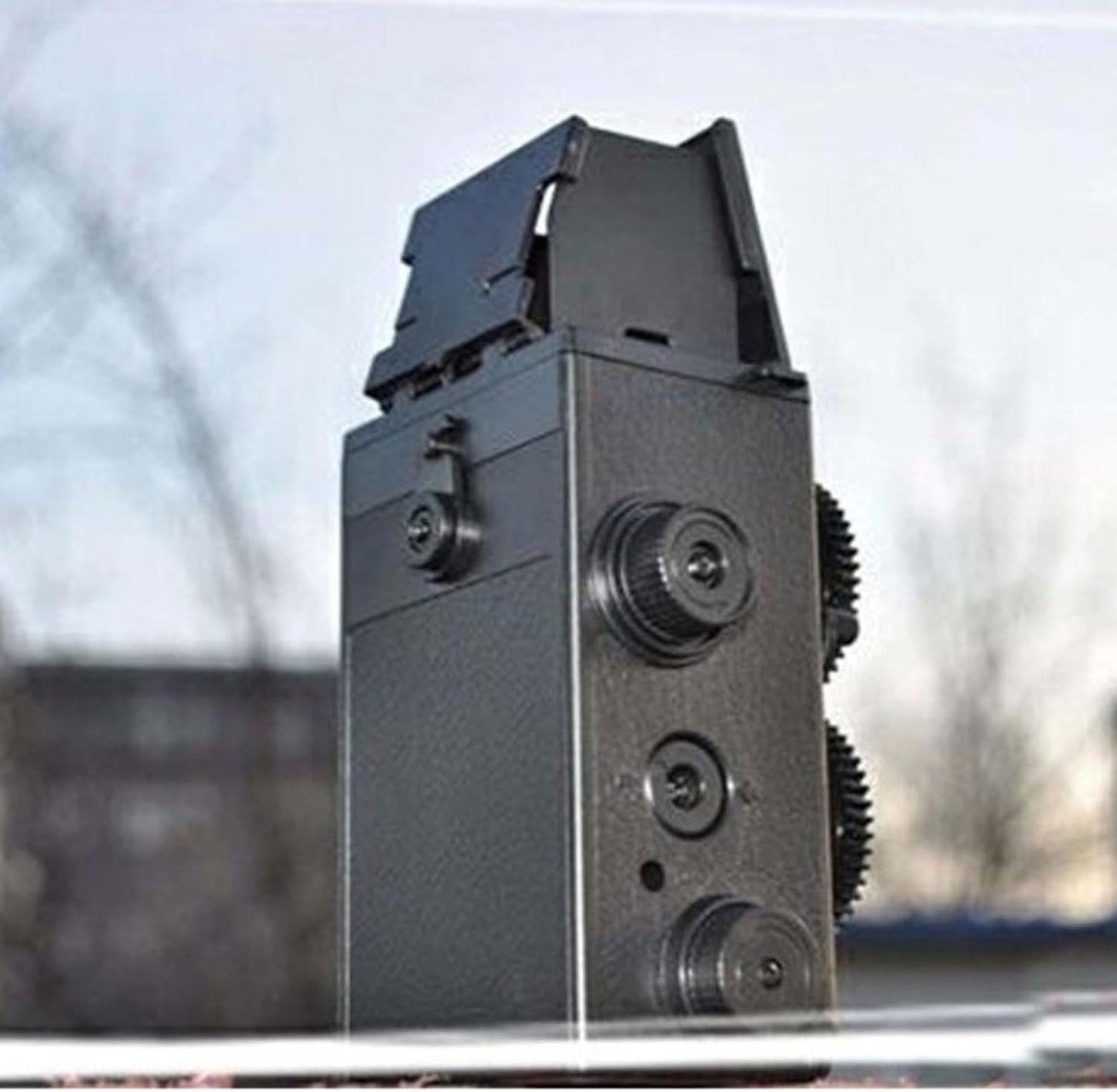 35mm Zerodis Dual Lens TLR Film Camera DIY Kit, Classic Retro Twin Lens Double Camera with Waist Level Viewfinder