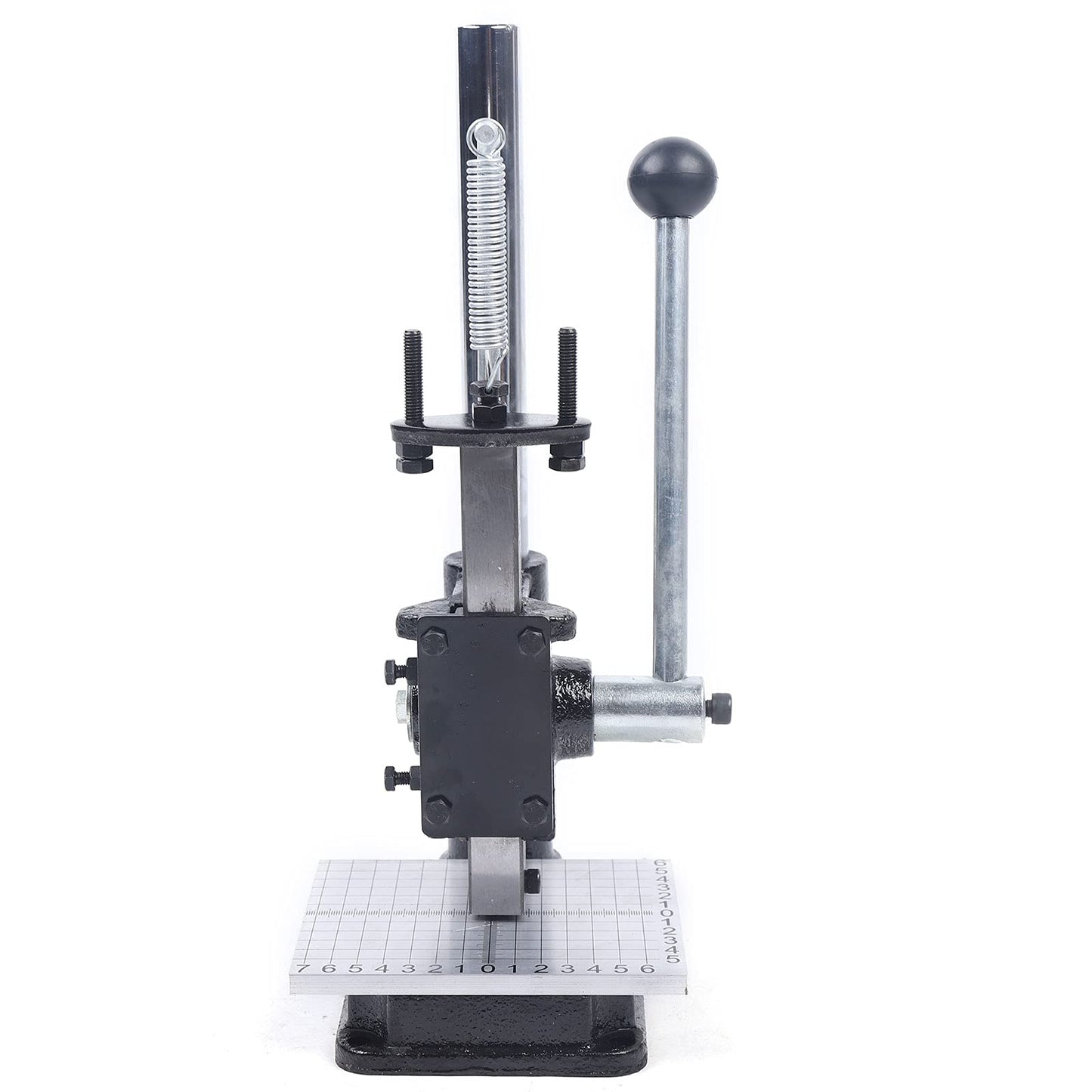 Leather Hole Puncher, DIY Leather Imprinting Machine with PP Plate and Aluminum Plate, Manual Press Puncher Embossing Stamping Tools Pressure Bronzing Kits for Punching, Pronging, Stamping Process