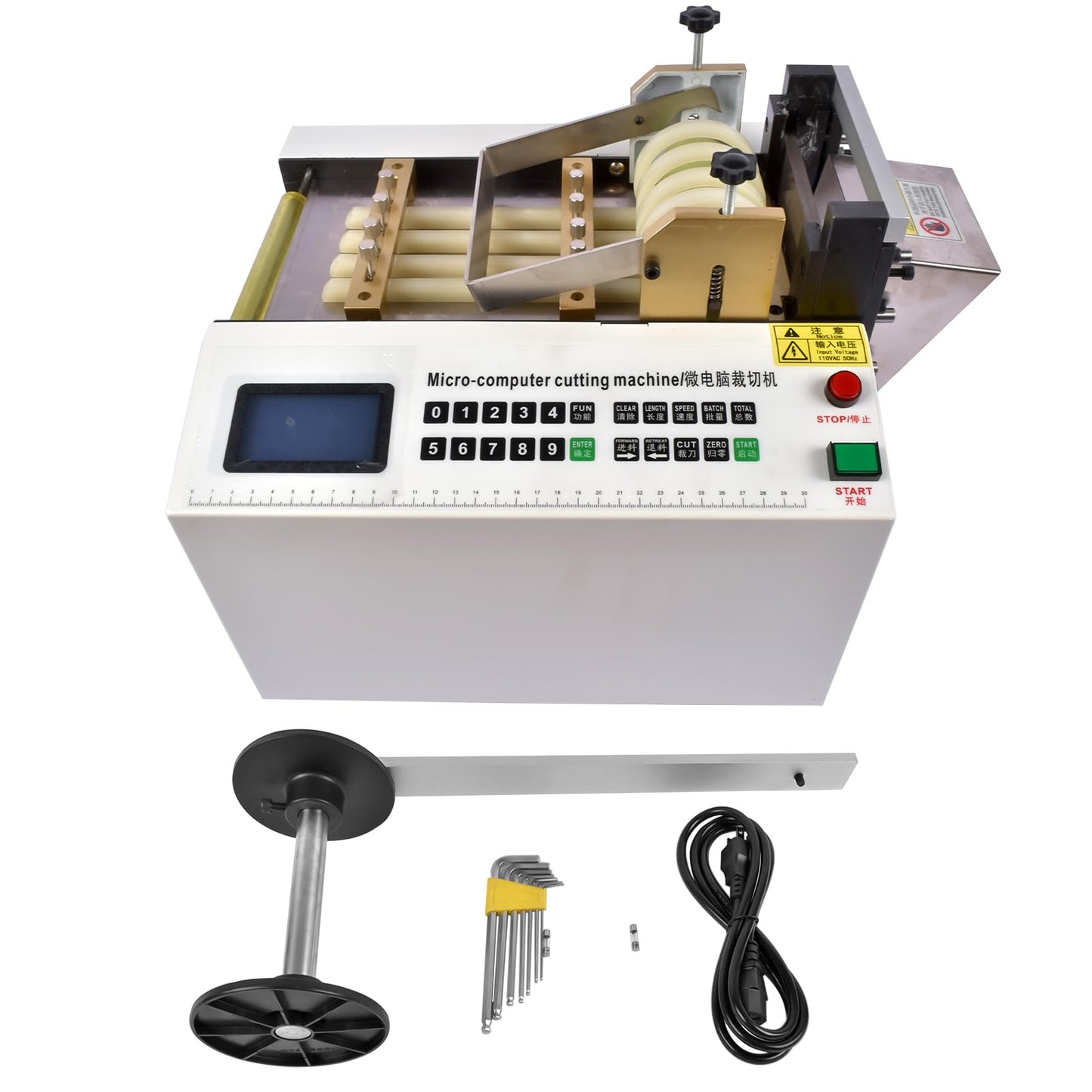 Flynsu YS-100 Auto Heat-shrink Tube Cutter 110V Cable Pipe Cutting Machine, Cutting Width 0-100mm