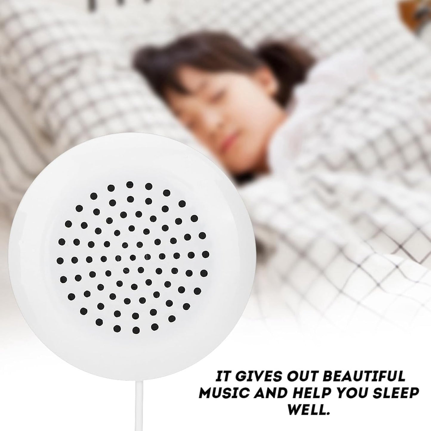 Kodrily 3.5mm 2.4in 0.6in MP3 MP4 DIY Pillow Speaker, ABS Mini Stereo Speaker Wired, Diameter Thickness Under Pillow