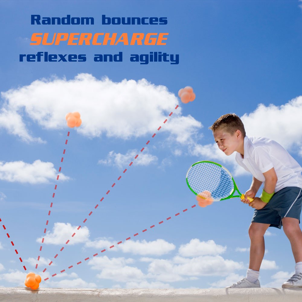 Crown Sporting Goods Hi-Bounce Reaction Ball Agility Trainer (Orange)