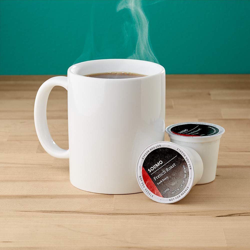 Solimo Dark Roast Coffee Pods - French Roast for Keurig 2.0 Brewers | 24 Count Pack