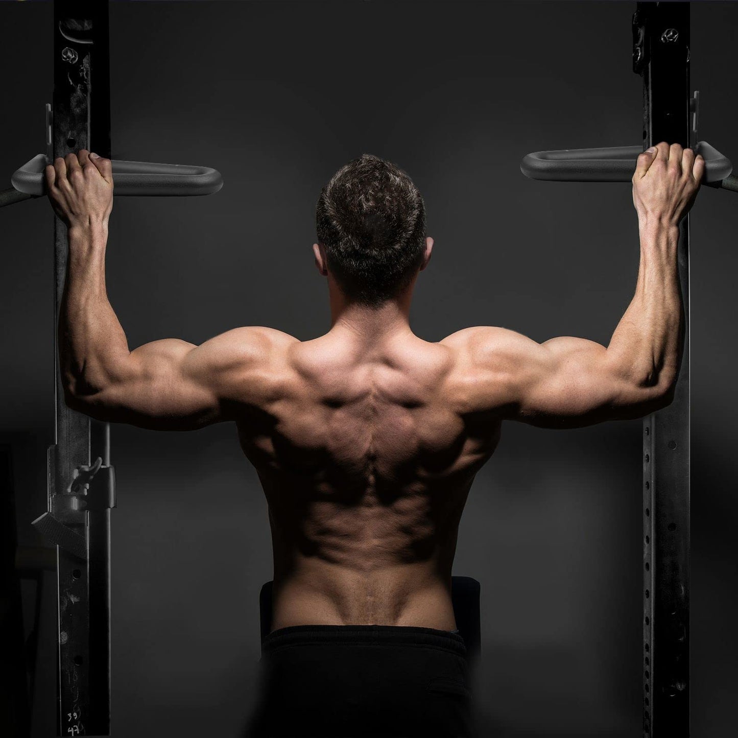 A2ZCARE Dip Bar Attachment for Squat Rack - Multi Grip Set of 2 for Strength Training, Pull up, Push up 2x2 inch Power Cage Squat Rack - Pair