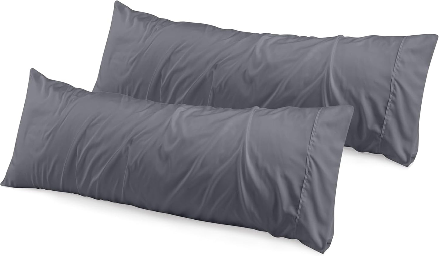 Utopia Bedding Pillow Cases - Soft Brushed Microfiber | Oeko-TEX Certified, 2-Pack, Queen Size, 20x30 Inches (Grey)