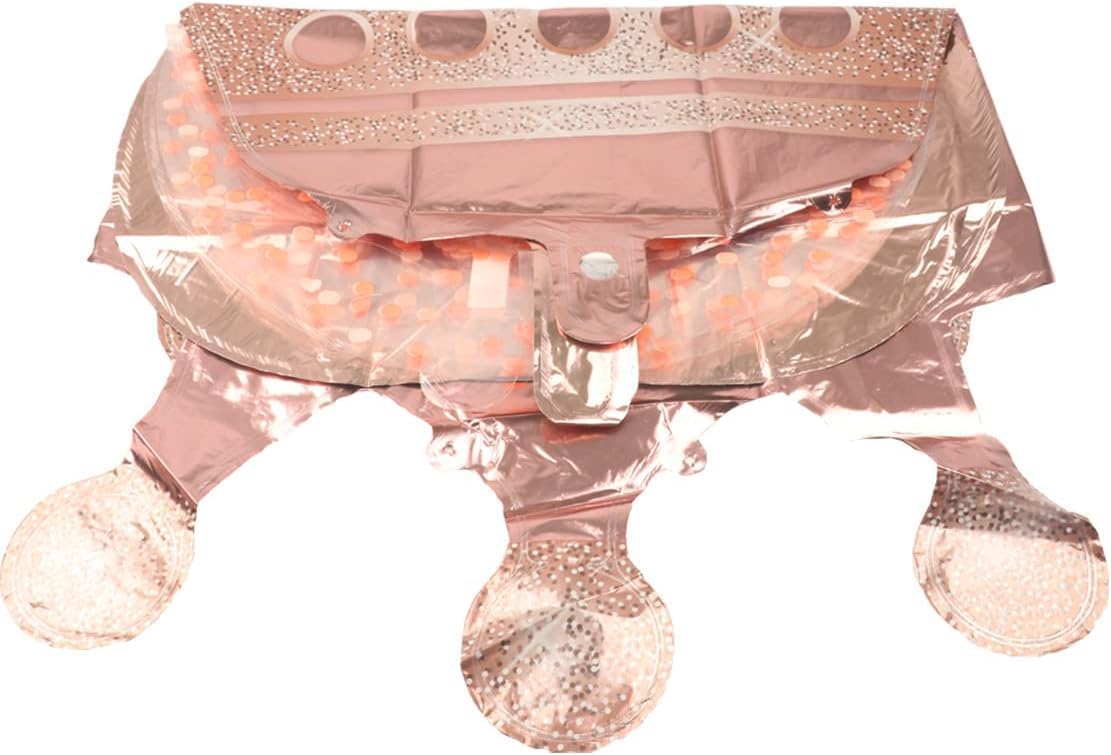 Rose Gold Crown Mylar Balloons - Large Round Pink Birthday Balloons Set for Women's Celebrations