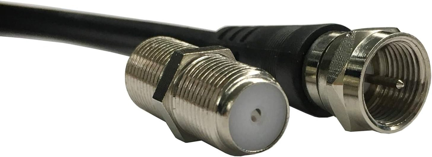 Chaowei Cable(15ft) Extension-15 TV Antenna Extension Coaxial with Coaxial Coupler,F Type Connector-Ideal for Digital