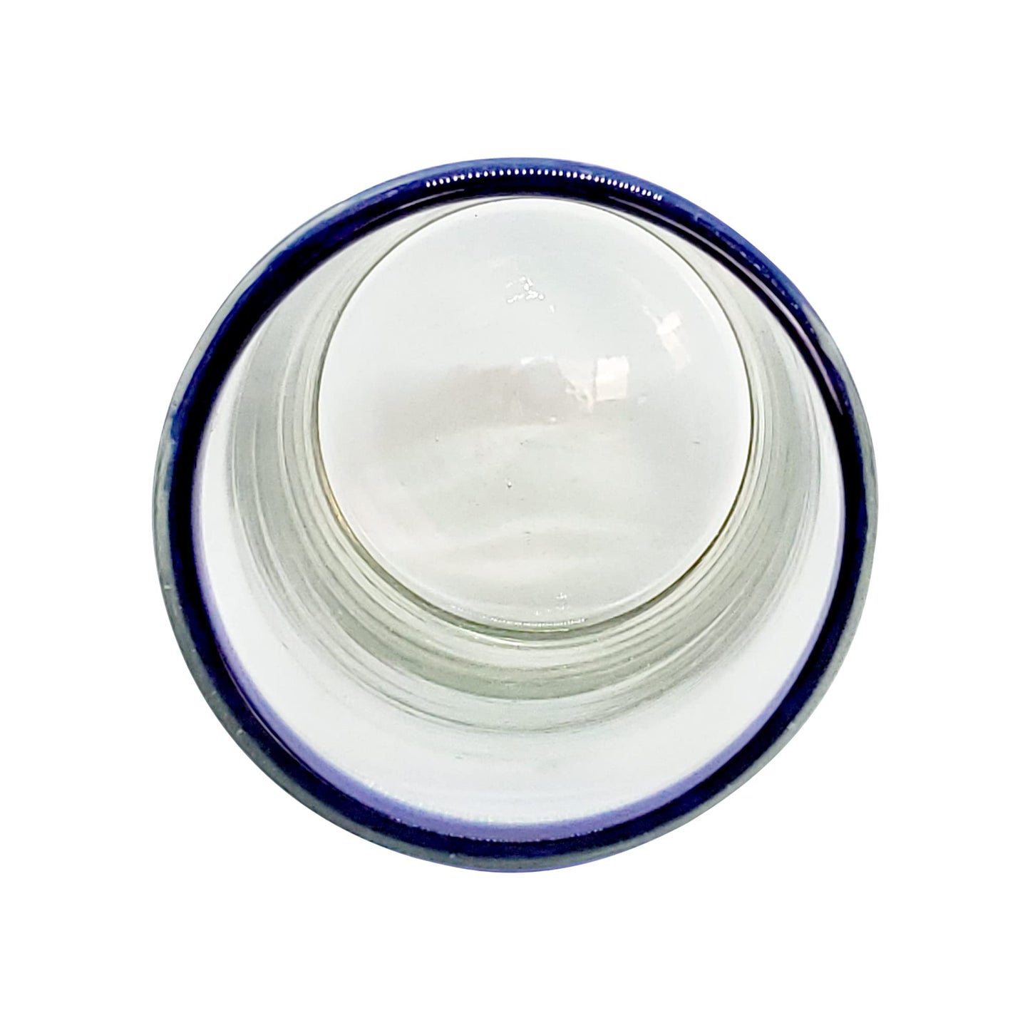 MexHandcraft Cobalt Blue Rim 14 oz Drinking Glasses (set of 6), Recycled Glass, Lead-free, Toxin-Free (Drinking)