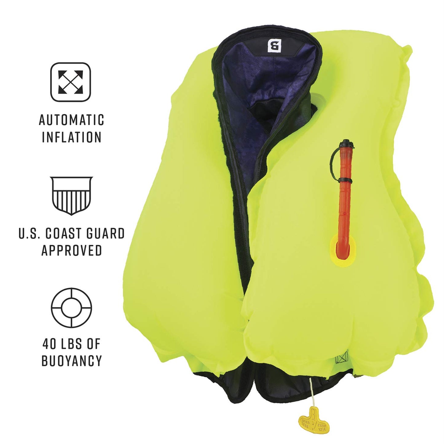 BLUESTORM Atmos 40 Automatic/Manual Inflatable PFD Life Jacket for Adults (Legendary Tan) | US Coast Guard (USCG) Approved Life Vest