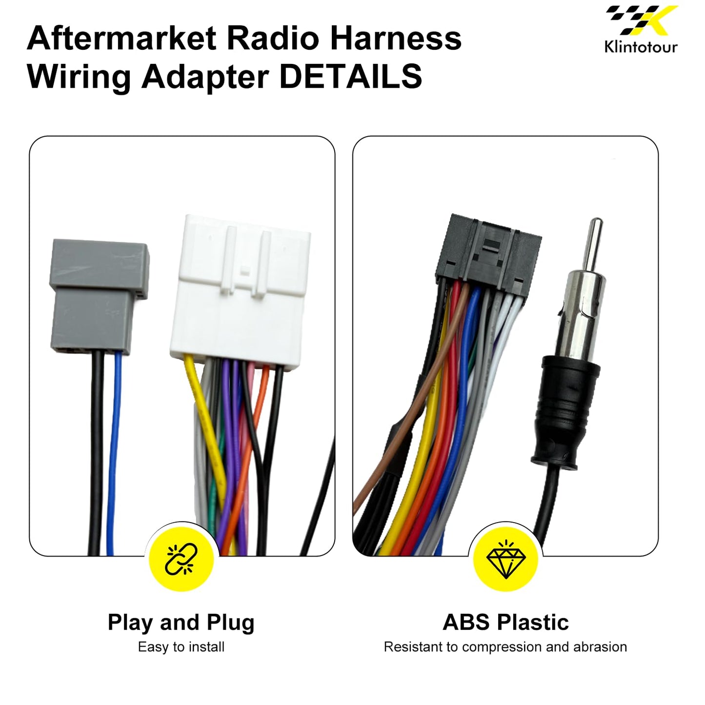 2007-2013/Subaru 2008-2013, 16Pin Aftermarket Radio Wiring Adapter Compatible with Nissan Android Car Stereo Harness