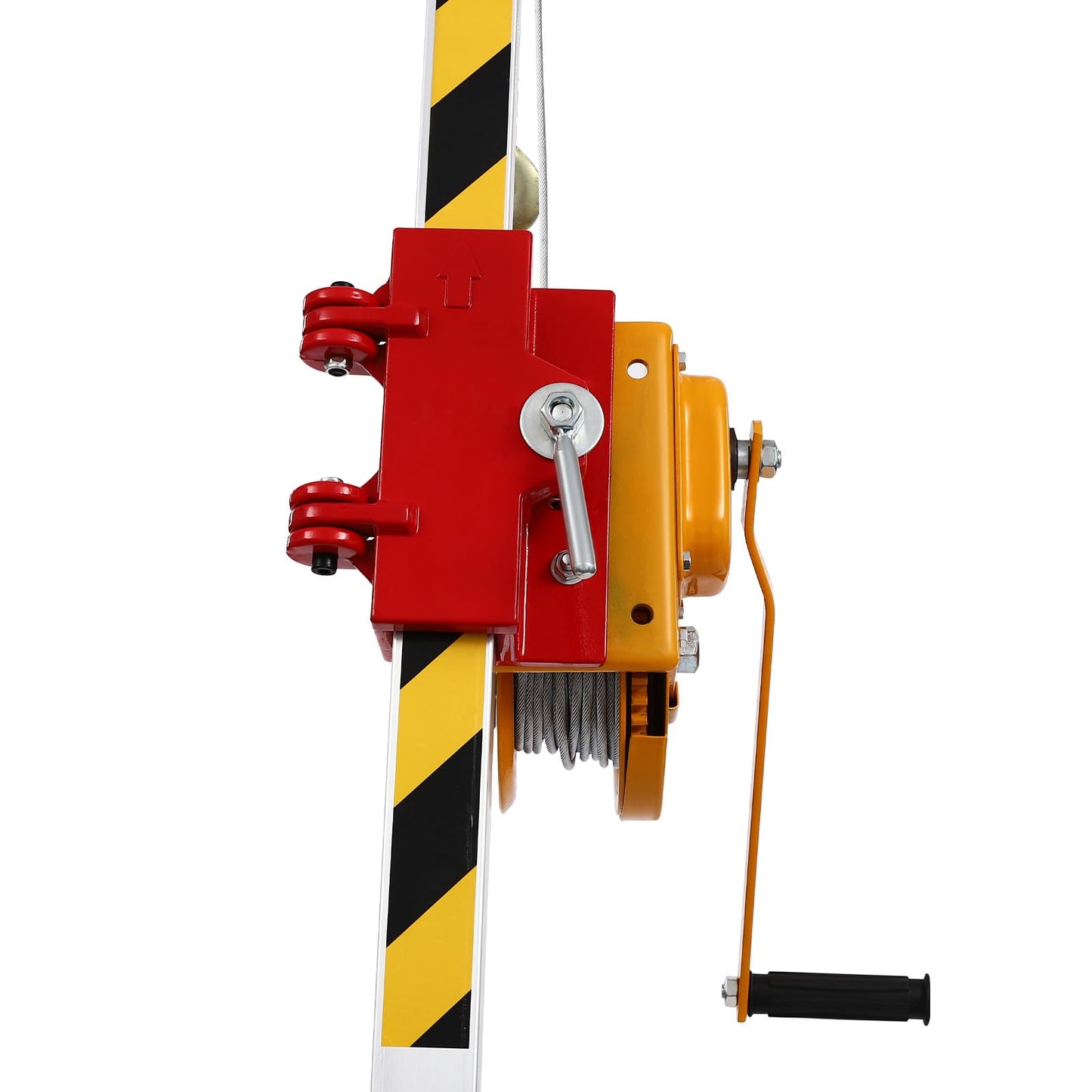 Confined Space Tripod Kit with 1800lbs Load Winch, Heavy Duty Confined Space Rescue Tripod with Self-Locking Device, Fall Arrester, 5.25-8ft Adjustable Working Height, 65.6ft Steel Wire