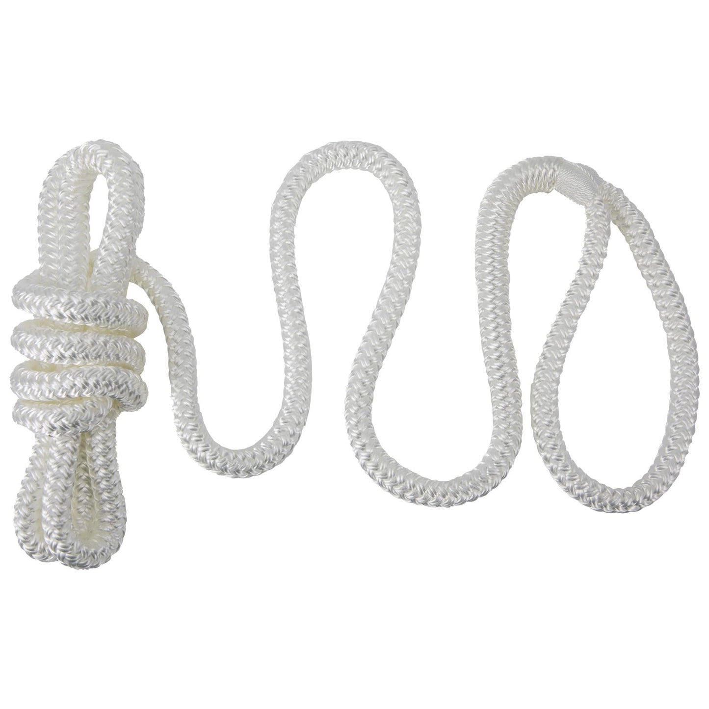 2 Pack 3/8'' x 6' Boat Fender Lines for Mooring, Docking Ties & Small Boat,Premium Marine- Grade Double Braided Nylon Boat Rope with a 5" Eyelet,Anti-Wear & Weather-Resistant-White