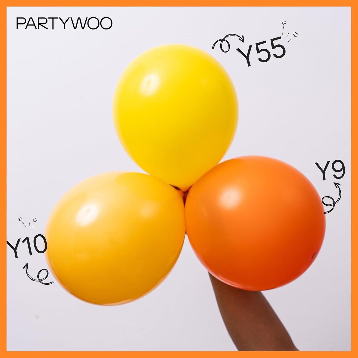 PartyWoo Orange Balloons - 50 Pack 5-Inch Mini Fall Latex Balloons for Thanksgiving & Halloween Decor