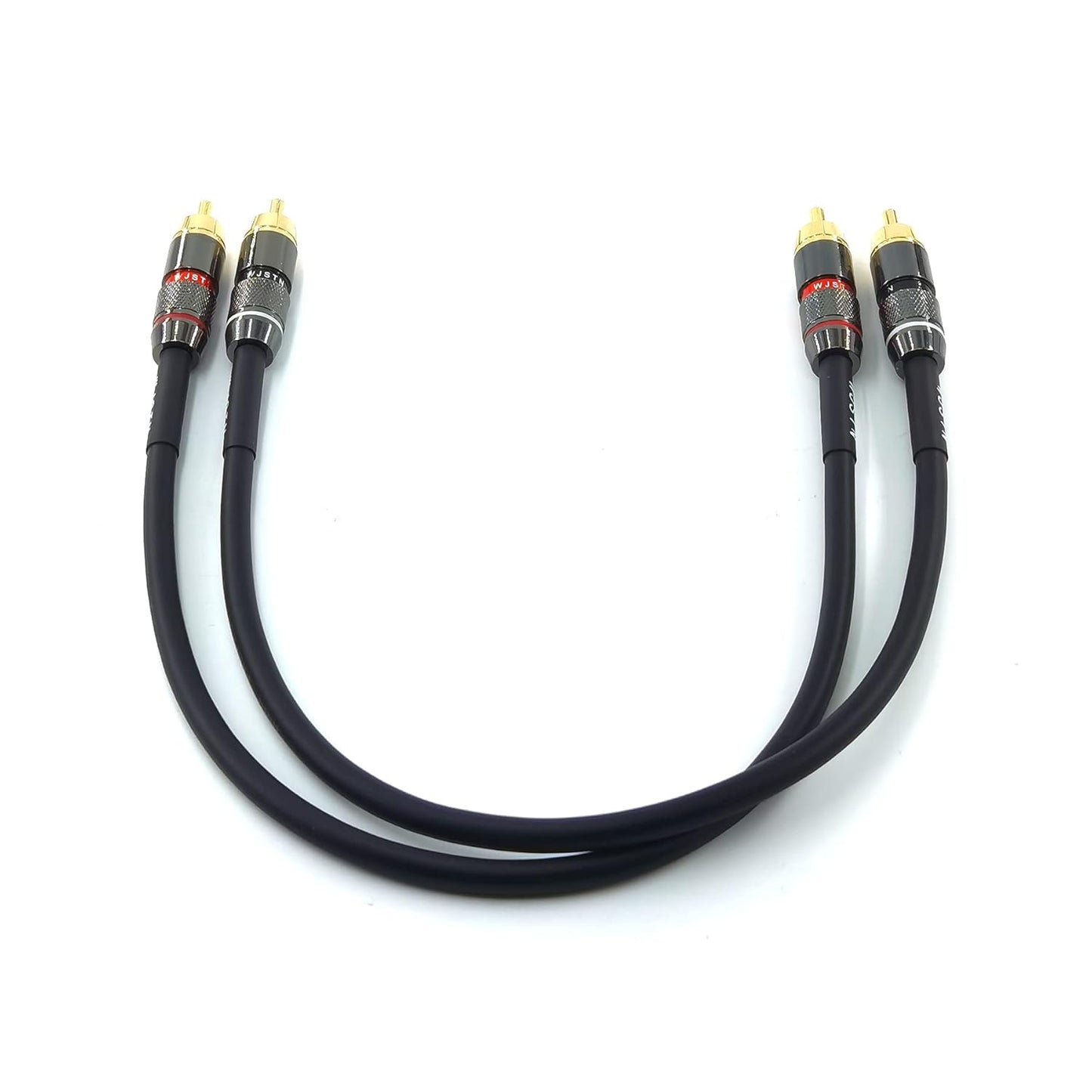 WJSTN 1ft Cable,1rca 1rca 2Pack. RCA to RCA Cable Stereo Audio Male to Male Cable Short Apply to with Speaker, AMP