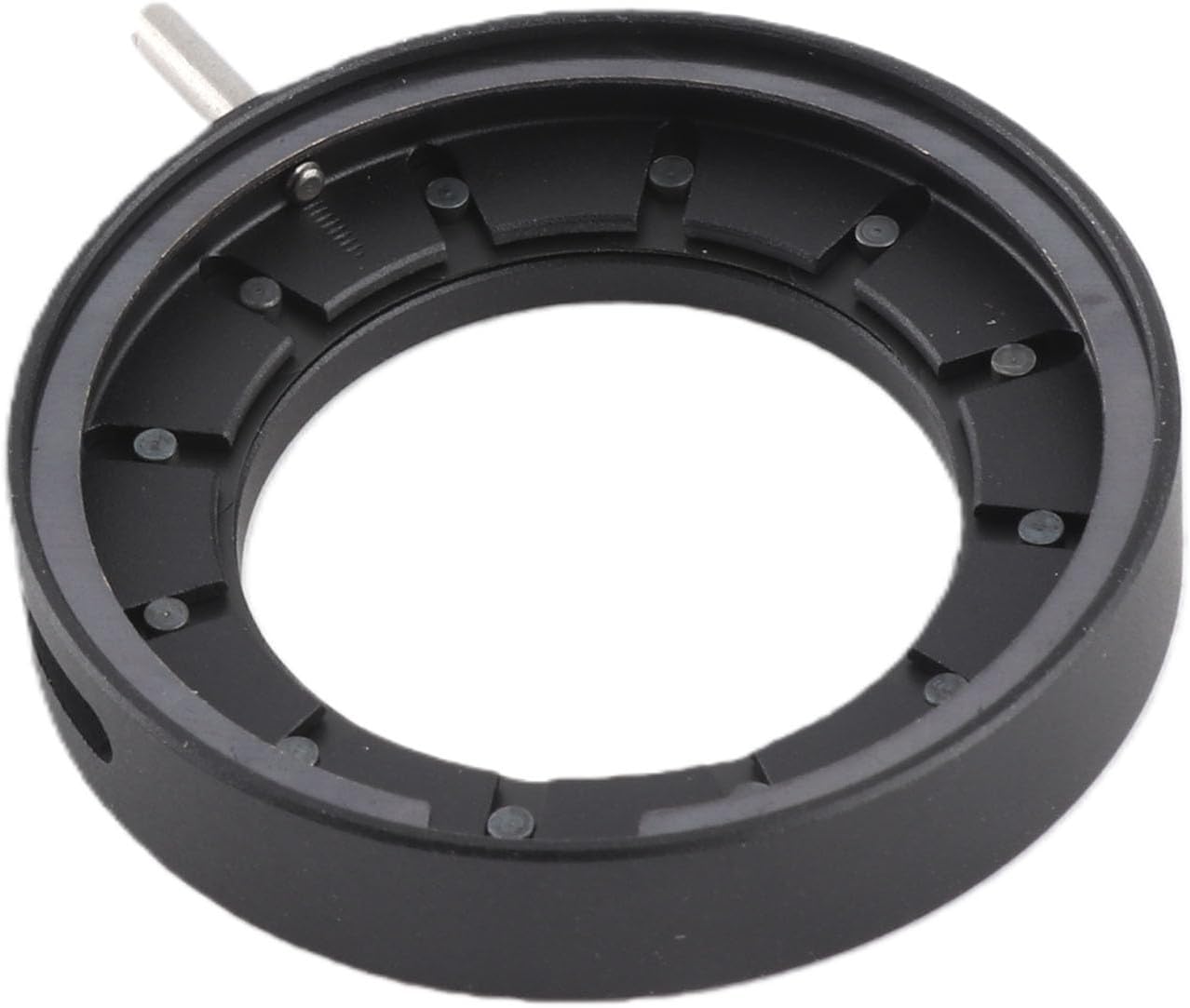 Fafeicy 14 Adjustable Aperture Diaphragm for Microscope, Optical Diaphragm with Blades Metal Lens, Microscope Accessory