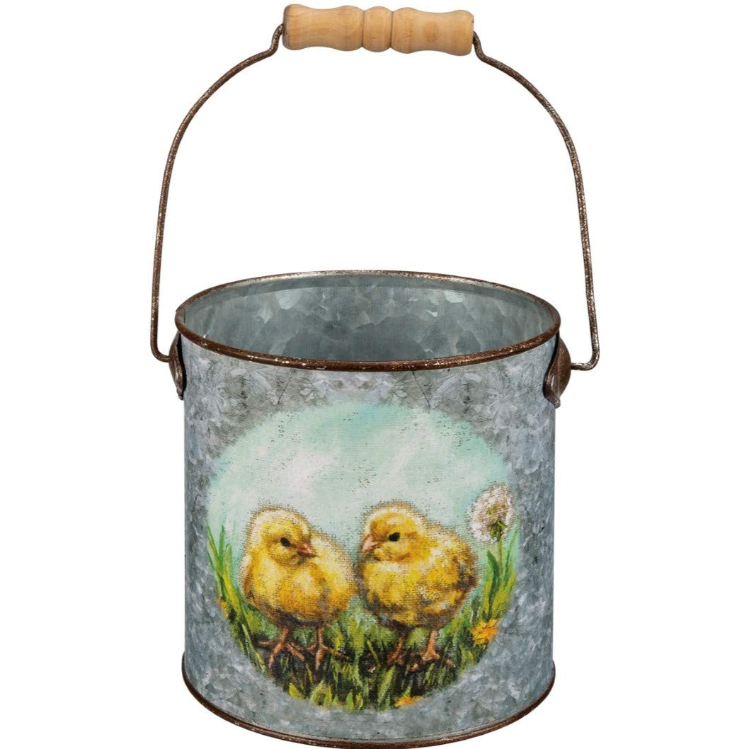 Primitives by Kathy Decorative Bucket Set, Multicolor 7.25" x 7.25", 6" x 6.25", 5" x 4.75"