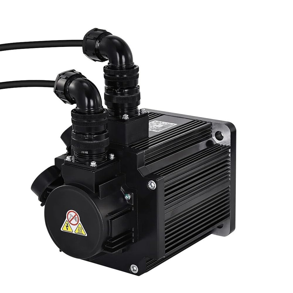 RATTMMOTOR 2.6KW 220V Servo Motor Kit, Large Servo with Servo Motor Driver CNC Controller Kit for CNC Engraver Milling Machine/Robot (Without Brake)