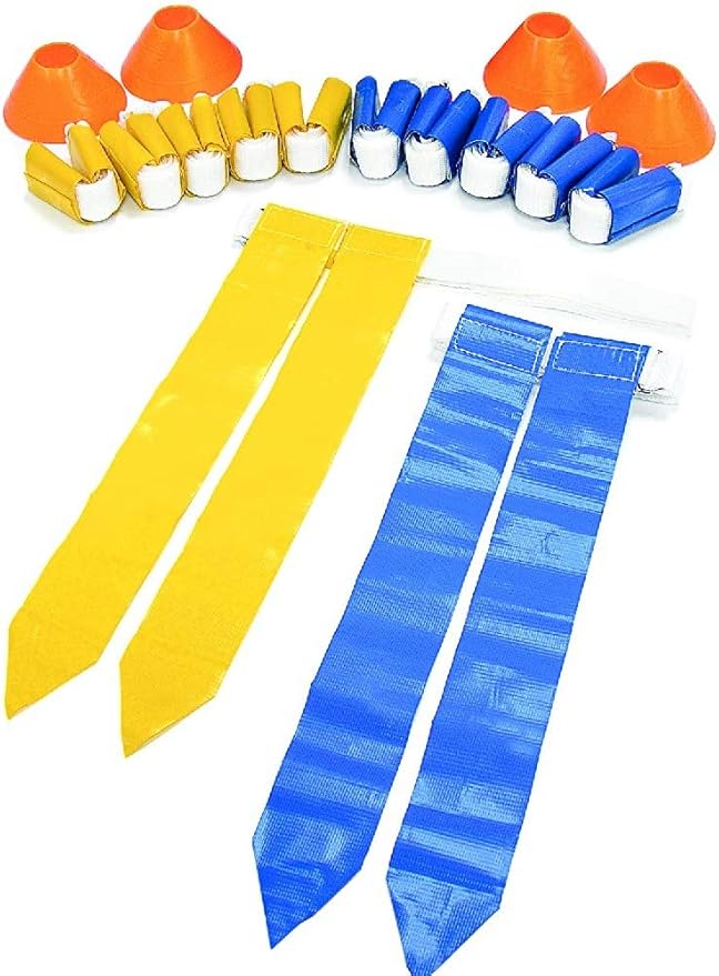 SKLZ 10 Man Flag Football + End Zone Pylons, Complete Indoor & Outdoor Training Set