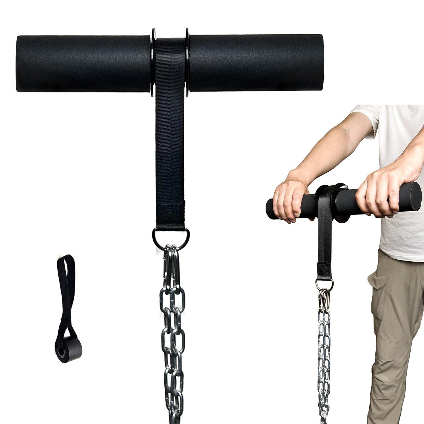 KORIKAHM Forearm Strengthener Roller, Dia: 2.2" Forearm Workout Equipment with Thick Handle, Wrist Roller, Forearm Blaster for Wrist and Arm Grip Strength Trainer (Fat Wrist Roller)