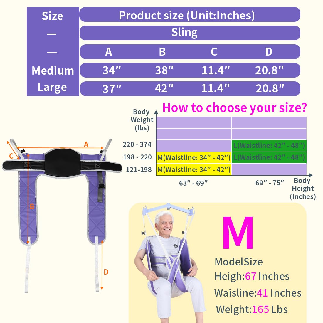 EZ Assistive Soft Foam Pad Transfer Lift Sling,Patient Lift Sling for Elderly/Disabled/Handicap Shower Bath or Toileting,1pc Laundry Bag (Large Without Head Support)
