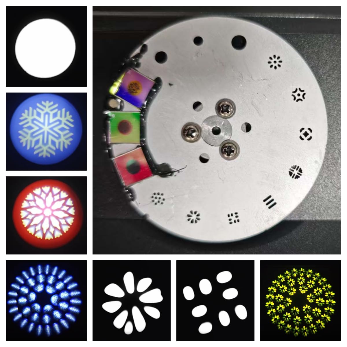 LED 200W Beam Moving Head Light with (6+12+24 combinable Effects),13 Patterns (3 Glass Images)+White Light (1)