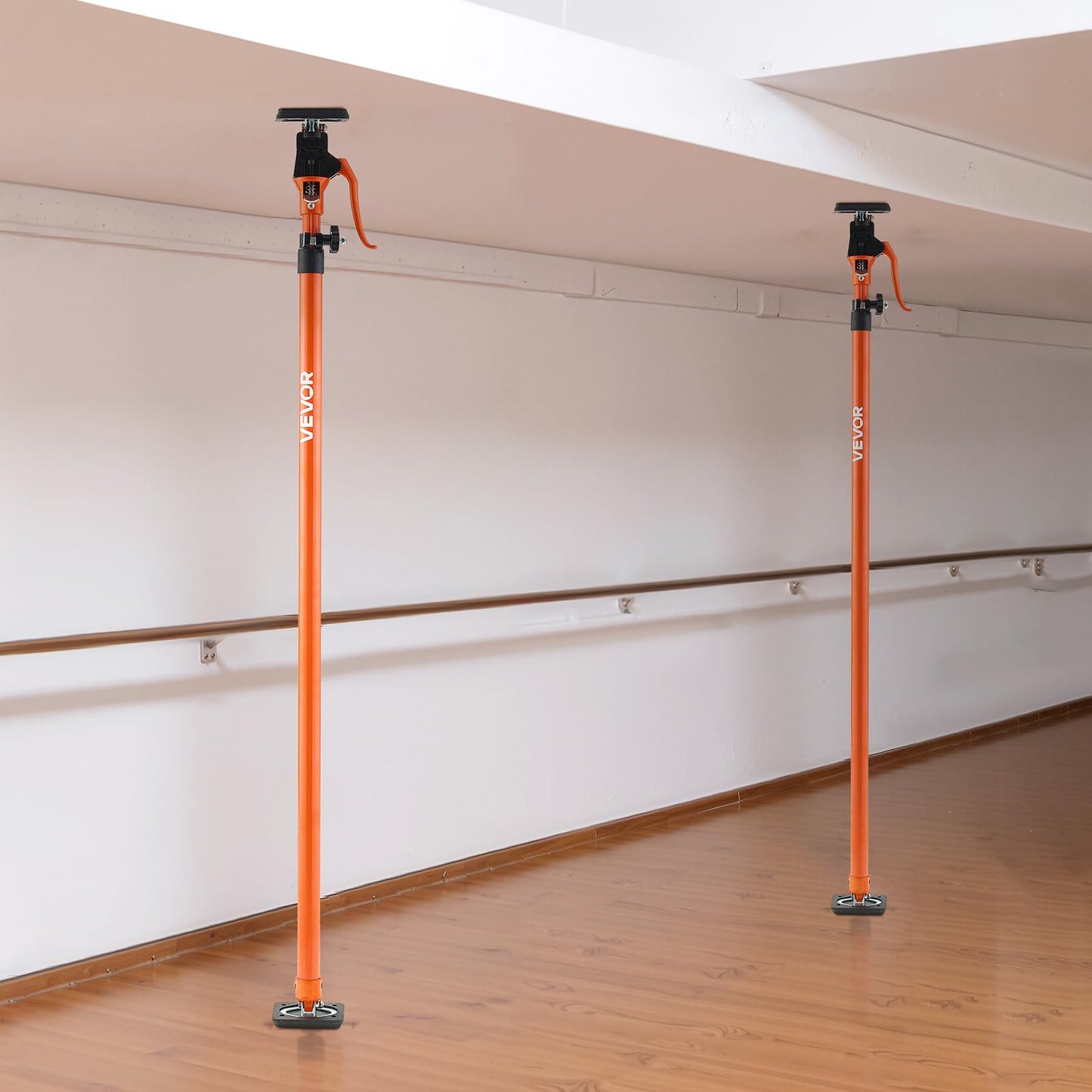 VEVOR Cabinet Jack Support Pole, 4-Pack, 49.2-114.6 Inch Steel Telescopic Quick Support Rod, Adjustable 3rd Hand System up to 198 lbs Capacity for Installing Cabinets, Lifting Drywall, Cargo Bars