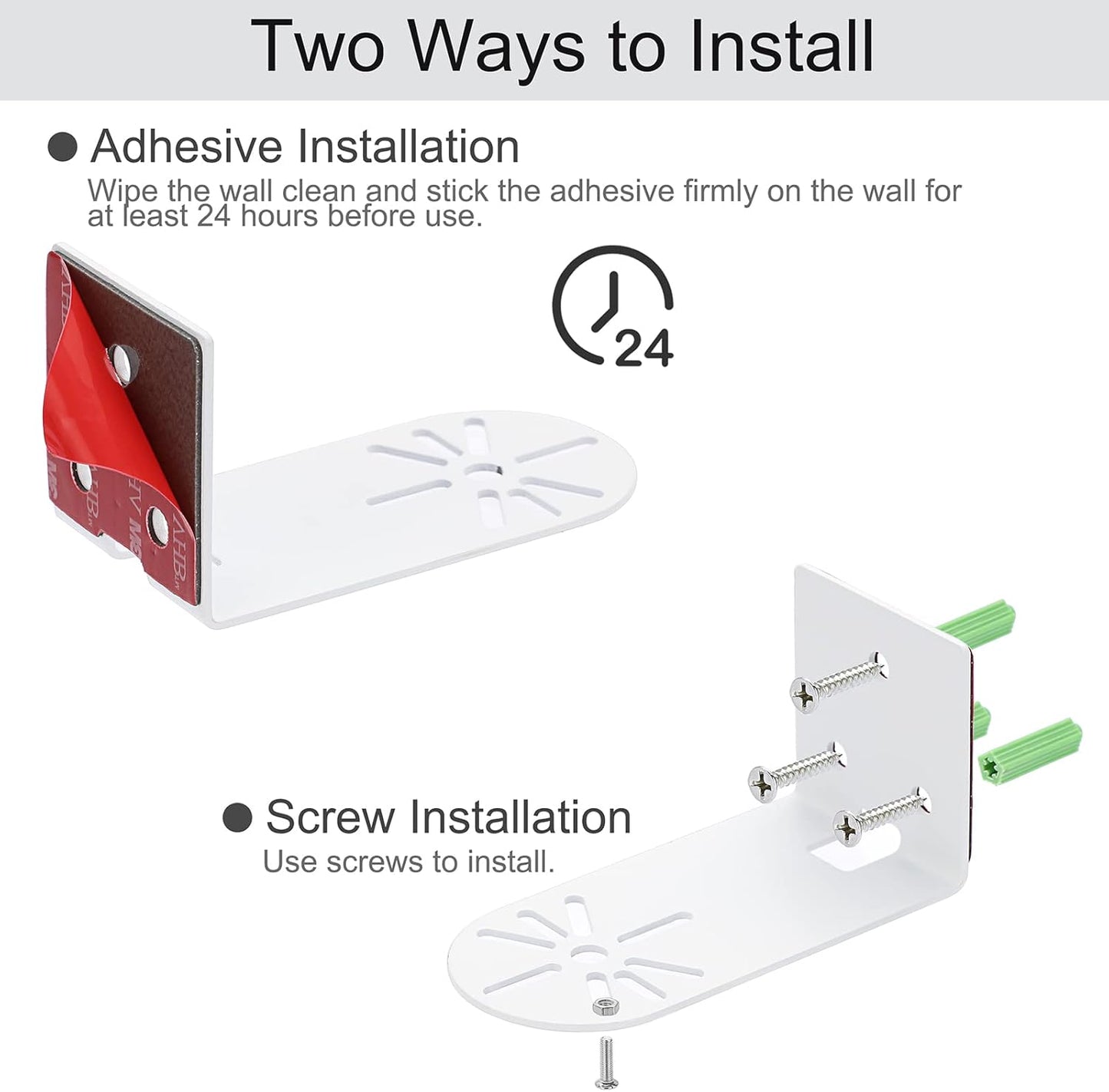 Sumnacon 6PCS Wall Mount Camera Shelf- Metal Small Wall Shelf with Adhesive,Universal Small Floating Shelf for Security