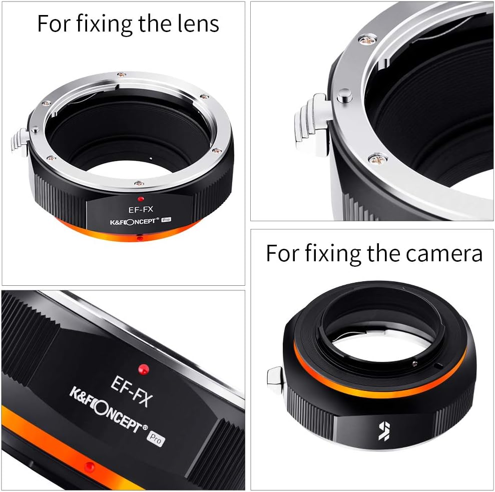 K&F CONCEPT X-Pro1 Lens Mount Adapter for EOS EF/EFS Lens to FujiFX Mount X Camera X-Series Mirrorless Cameras