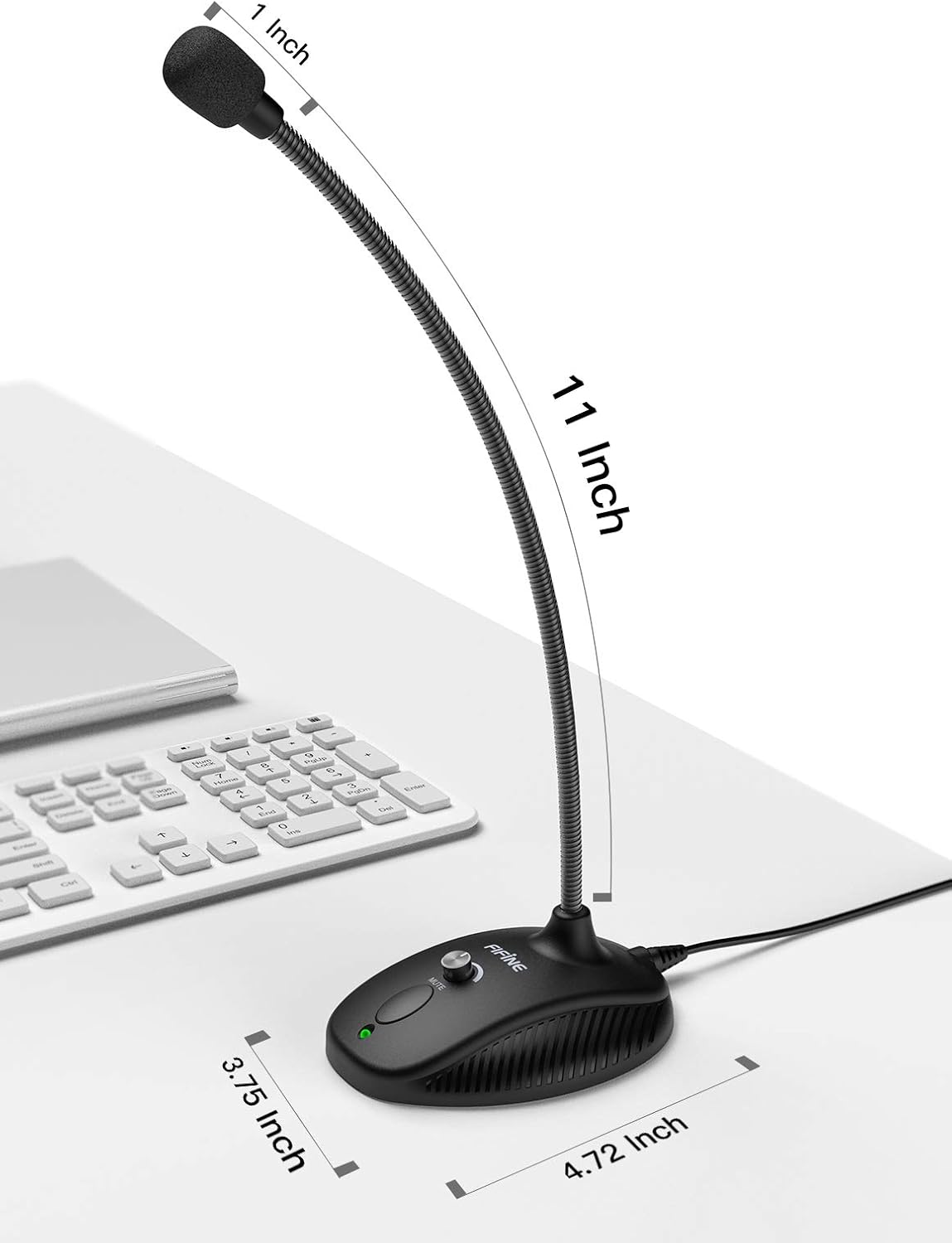 FIFINE TECHNOLOGY Games(K054) Fifine USB Computer Microphone, Plug &Play Desktop Condenser PC Laptop Mic,Mute Button