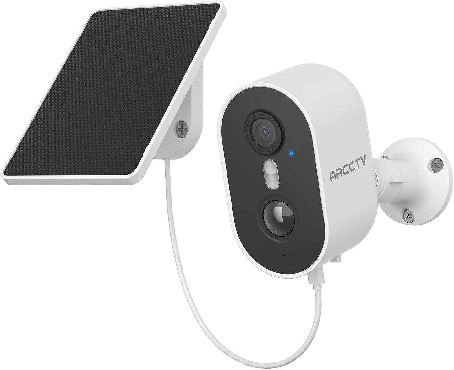 ARCCTV 4MP 2-Way-Audio, 2.4G/5G Security Camera Wireless Outdoor, Recharge Battery Powered WiFi Camera with Solar