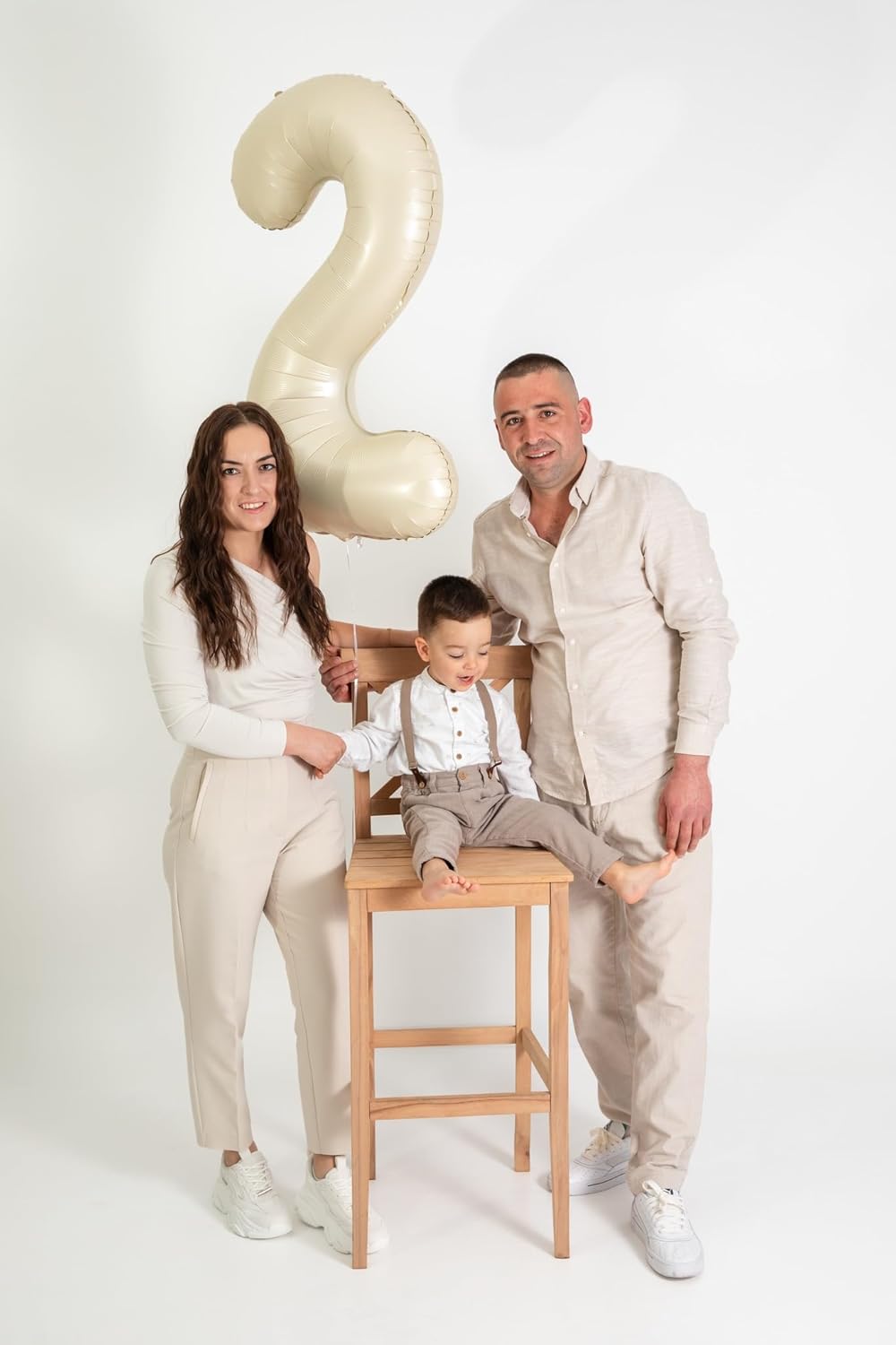 Number Balloons 40 Inch - Cream 0 Balloon for Birthday Decorations | Perfect Party Supplies