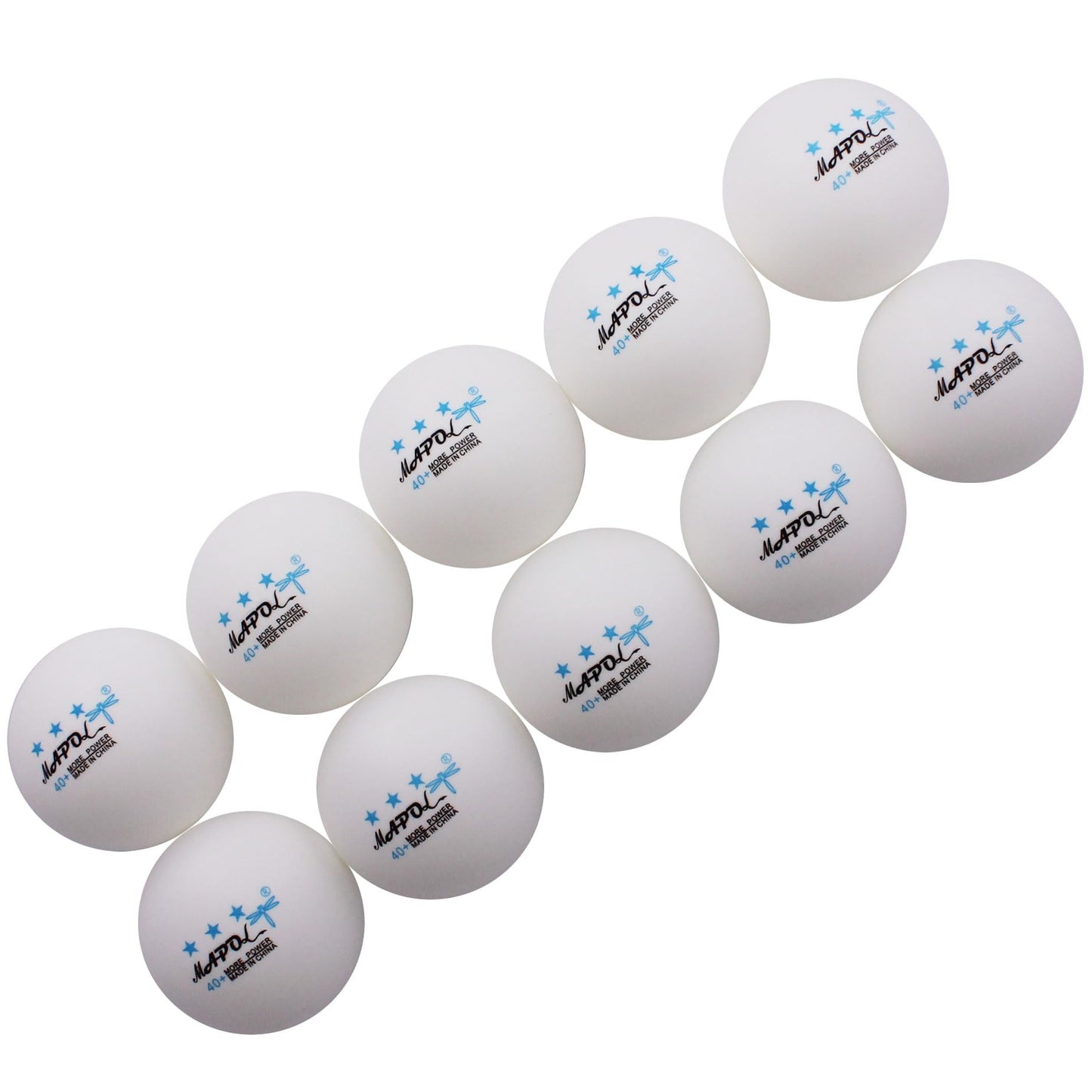 MAPOL 100 Pack White 3-Star Table Tennis Balls Advanced Training Ping Pong Ball