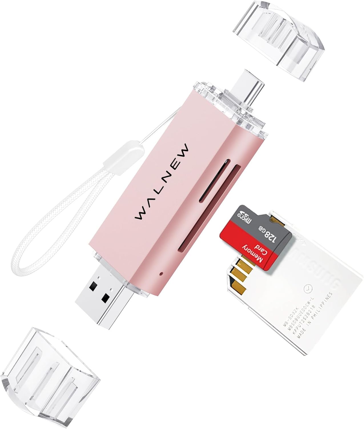 WALNEW 3.0 SD Card Reader, USB and USB-C to SD/TF Memory Card Adapter for Mac,MacBook,Computer/PC,Laptop,iPad,Samsung