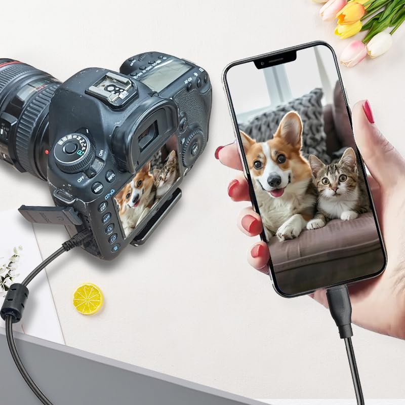 LSYRIA UC-E6 UC-E16 UC-E17 15, 4.5ft USB Picture Transfer Charge Cable with USB-C Connector Suitable for Select Nikon