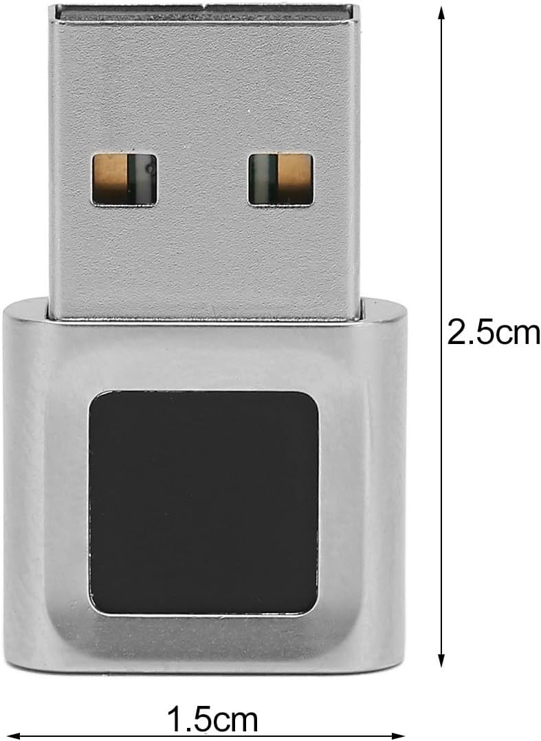 VBESTLIFE 10 11 32/64 360 USB Fingerprint Reader, Portable Security Key Biometric Fingerprint Scanner for Bits, Degrees