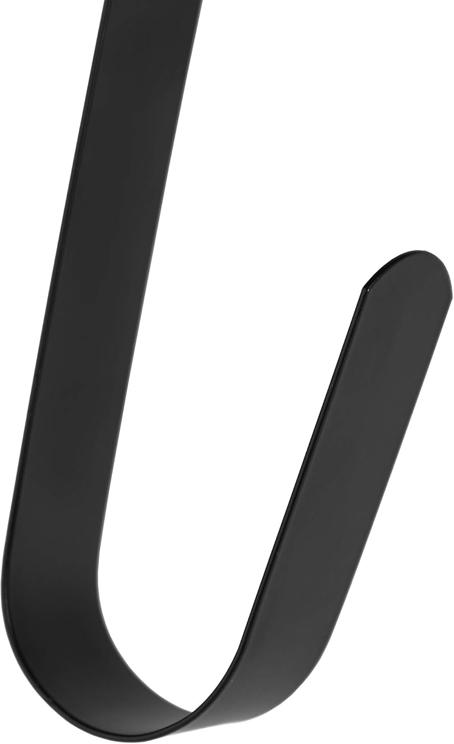RN'D Over Door Wreath Hanger Hook - Thin Metal Seasonal Holder for Front/Back Door (Black, 15")