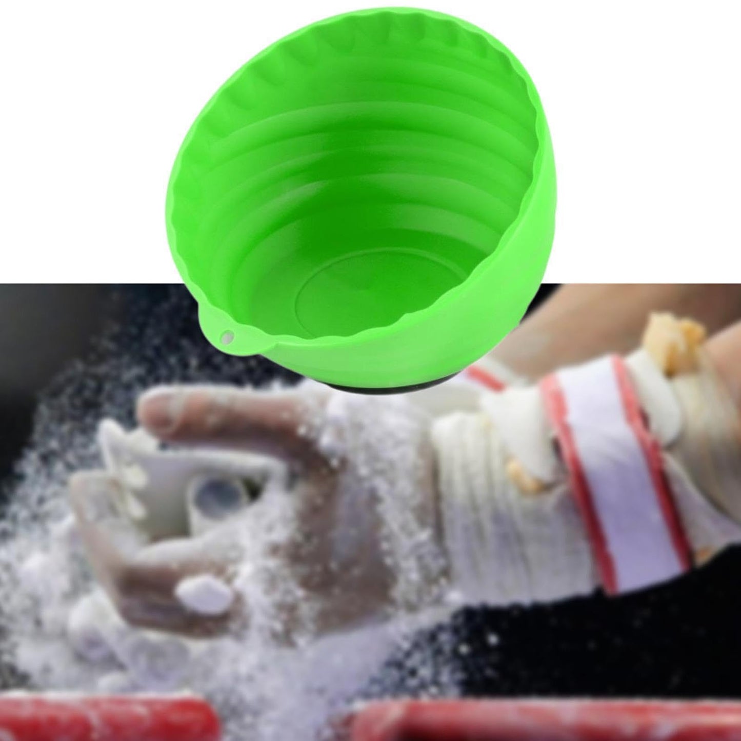 rockible Gym Chalk Bowl Gym Chalk Container Convenient Storage Bowl Chalk Holder for Gymnastics Deadlifting Barbell Training Athletes, Green