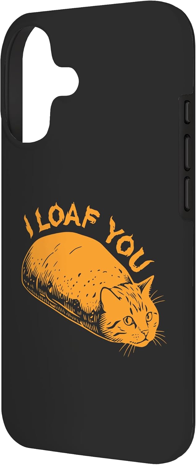 Cute Orange Cat Bread 17 I Loaf You Love Cat Hot Bread Funny Bakery Unique Case for iPhone