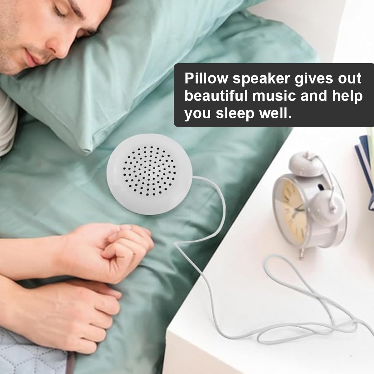 TROUVAILLE 3.5mm MP3/MP4 Pillow Speaker, Mini DIY Stereo Speaker for Mobile Phone Portable CD Player, Unique Soft Sound